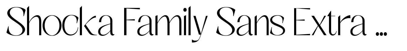 Shocka Family Sans Extra Light